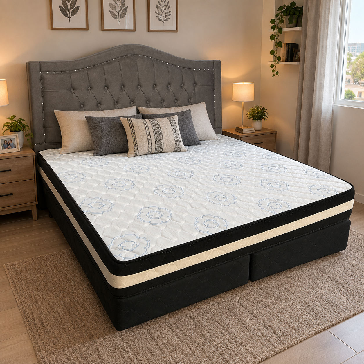 CAMA Y COLCHONES 200*200 KING  NO INCLUYE RESPALDO - Olavarría