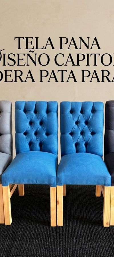 4 SILLAS SOLAS CAPITONE - Muebles Olavarría Buenos Aires